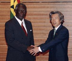 Ghana President Kufuor meets with Prime Minister Koizumi